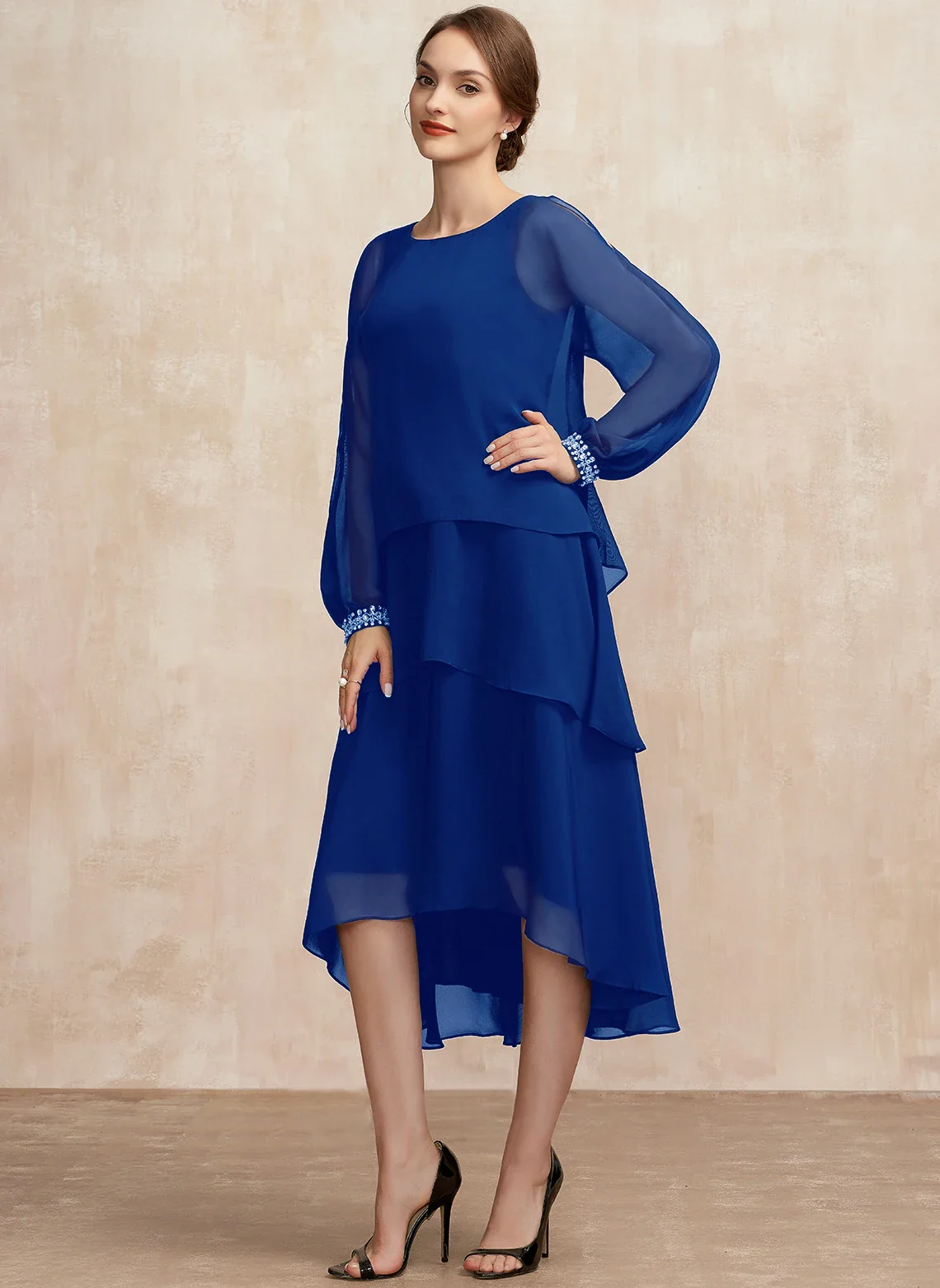 Plus Size Chiffon Dress - SCFUDI