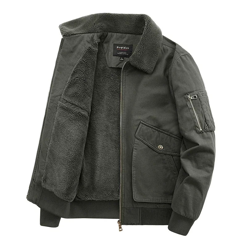 Men's Wool Collar Jacket - SCFUDI