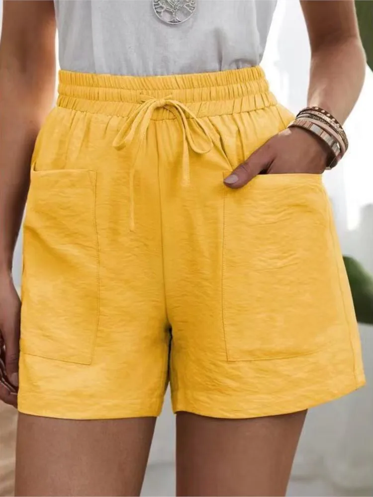 Women Linen Summer Sweatshorts - SCFUDI