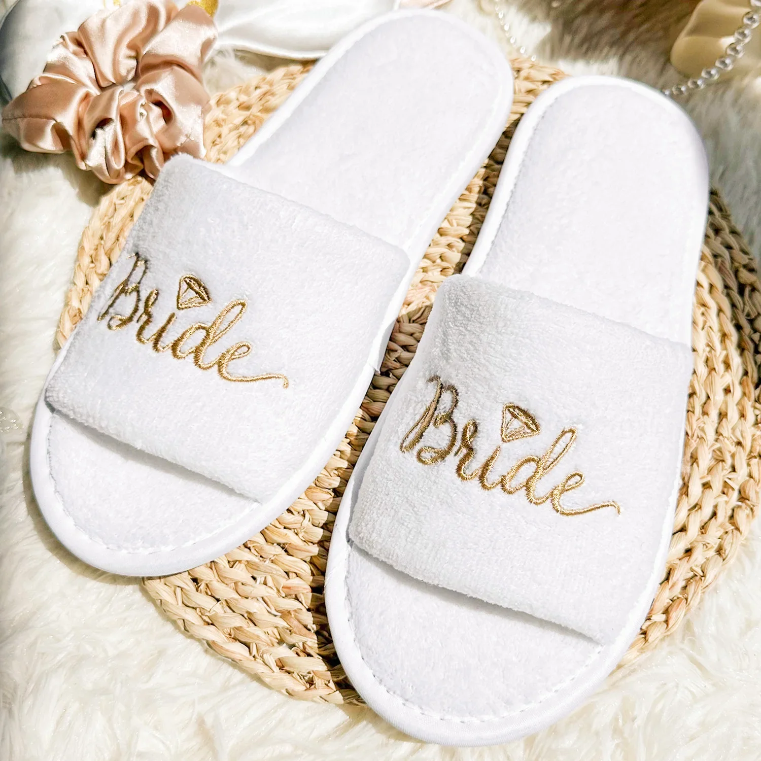 Bride Bridesmaid Wedding Slippers - SCFUDI
