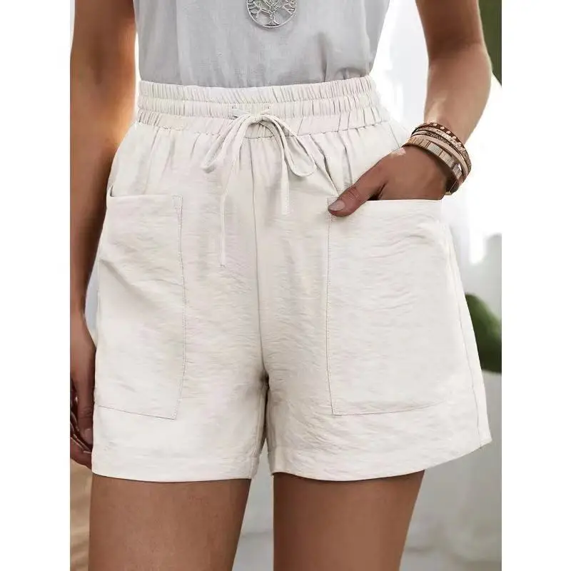 Women Linen Summer Sweatshorts - SCFUDI