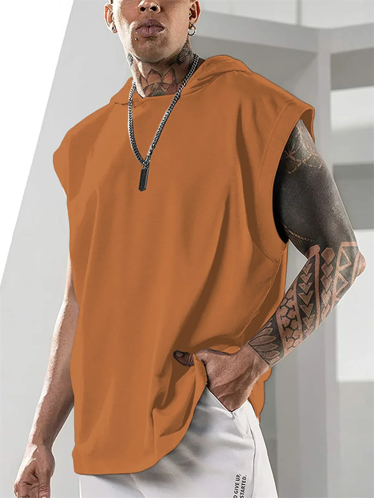 Men Lightweight Hooded Tank - SCFUDI