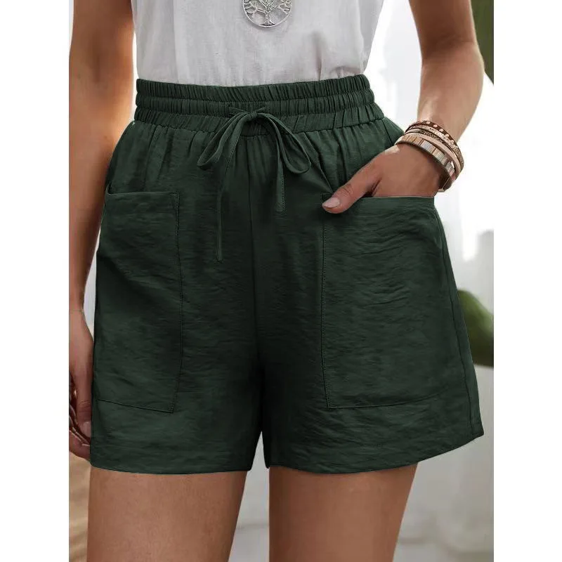 Women Linen Summer Sweatshorts - SCFUDI