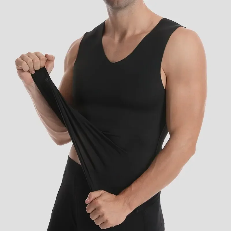 Men V-Neck Seamless Tank - SCFUDI