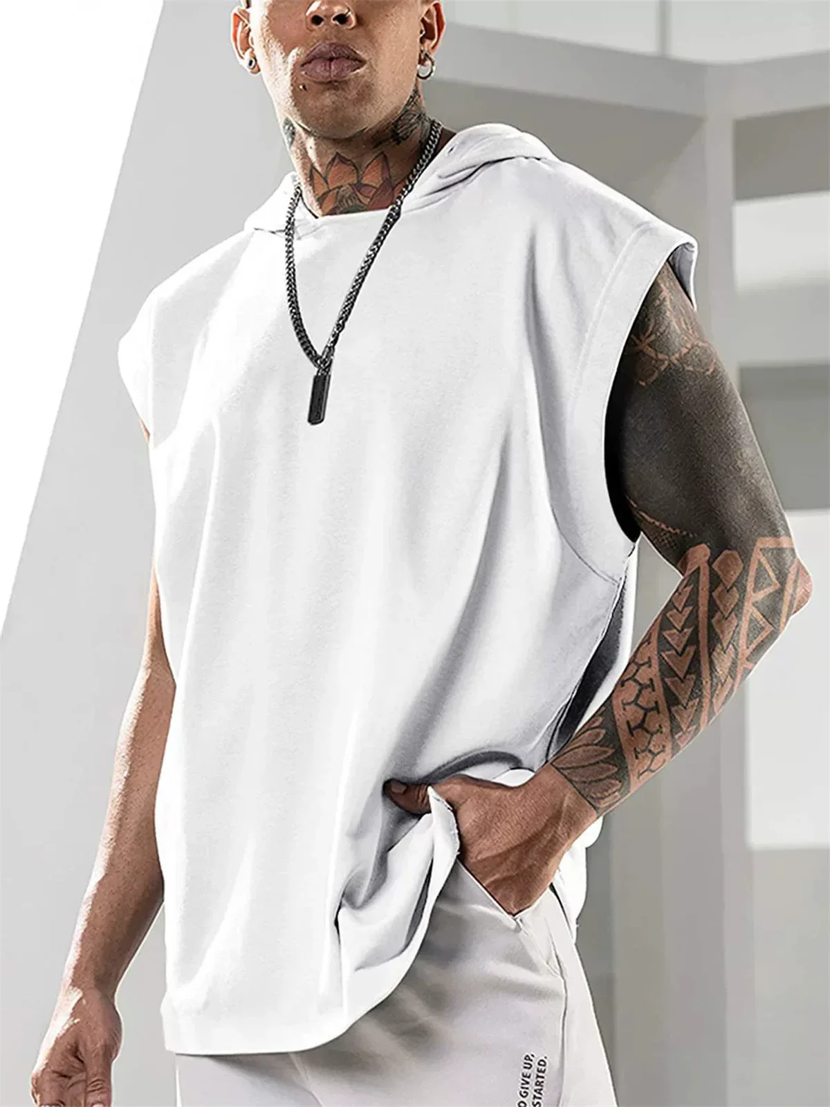 Men Lightweight Hooded Tank - SCFUDI
