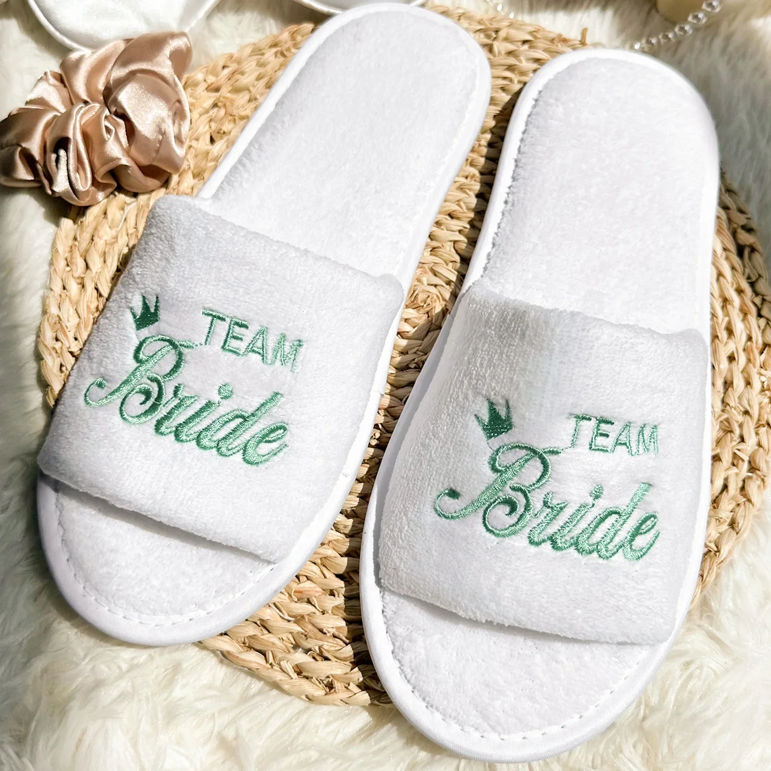 Bride Bridesmaid Wedding Slippers - SCFUDI