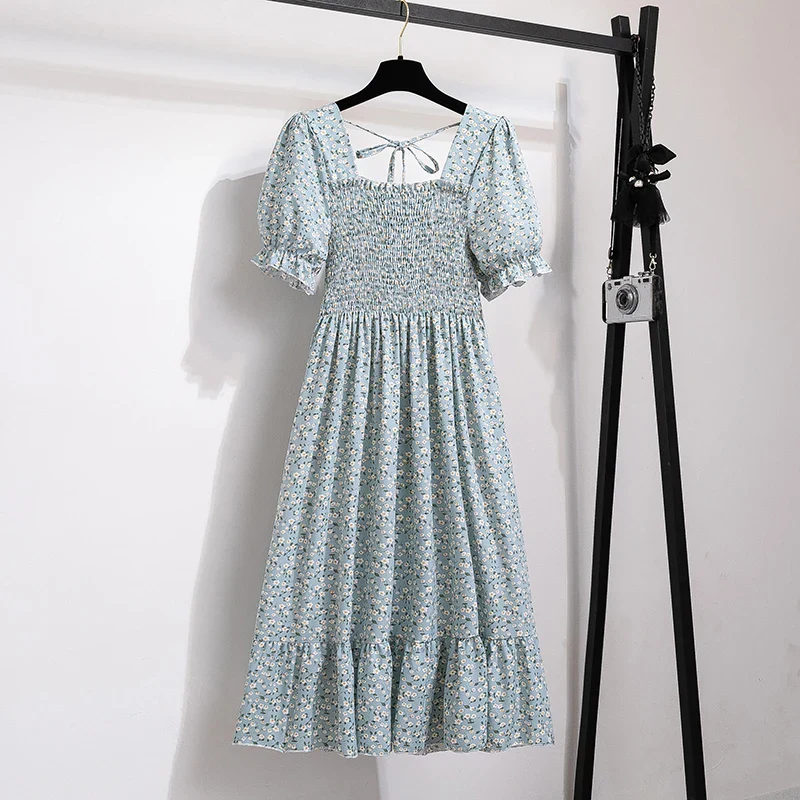 Summer Pleated Chiffon Dress - SCFUDI