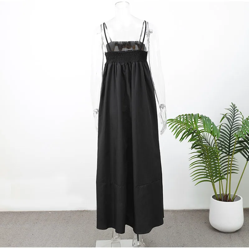 Black Backless Long Dress - SCFUDI