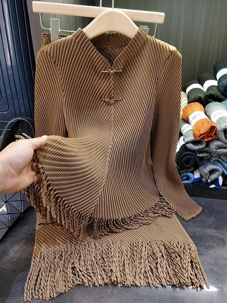 Spring Vintage Pleated Set - SCFUDI