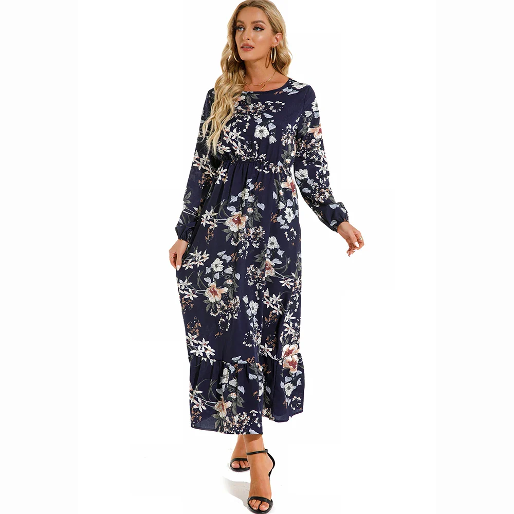 Floral Bohemian Chiffon Maxi Dress - SCFUDI