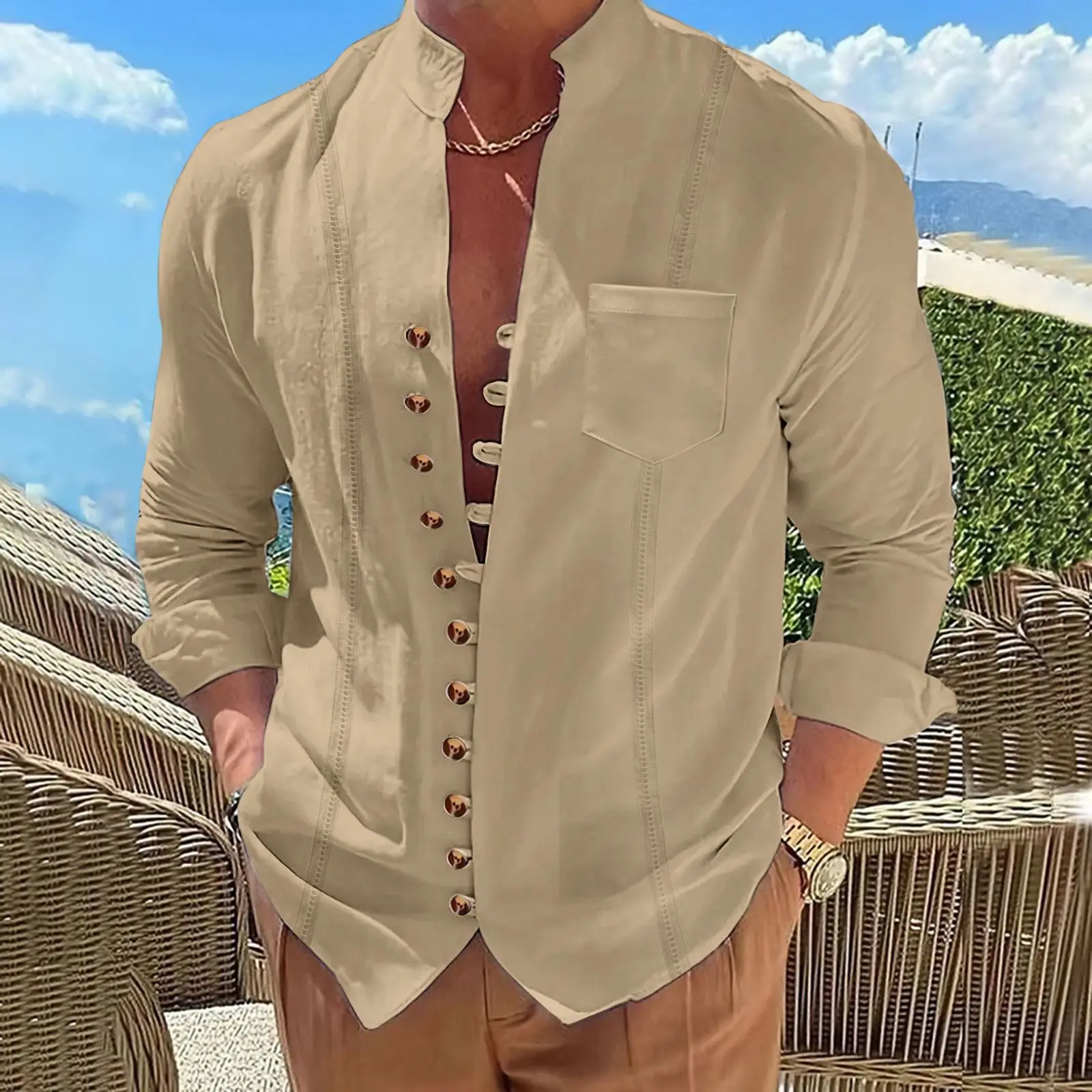 Retro Cotton Linen Shirt - SCFUDI