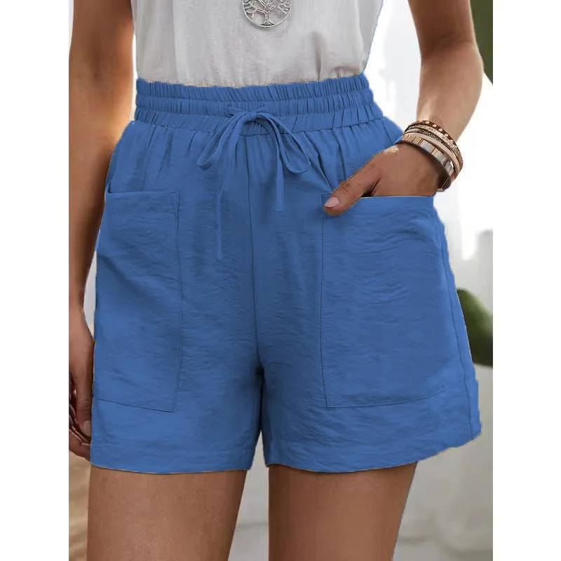 Women Linen Summer Sweatshorts - SCFUDI