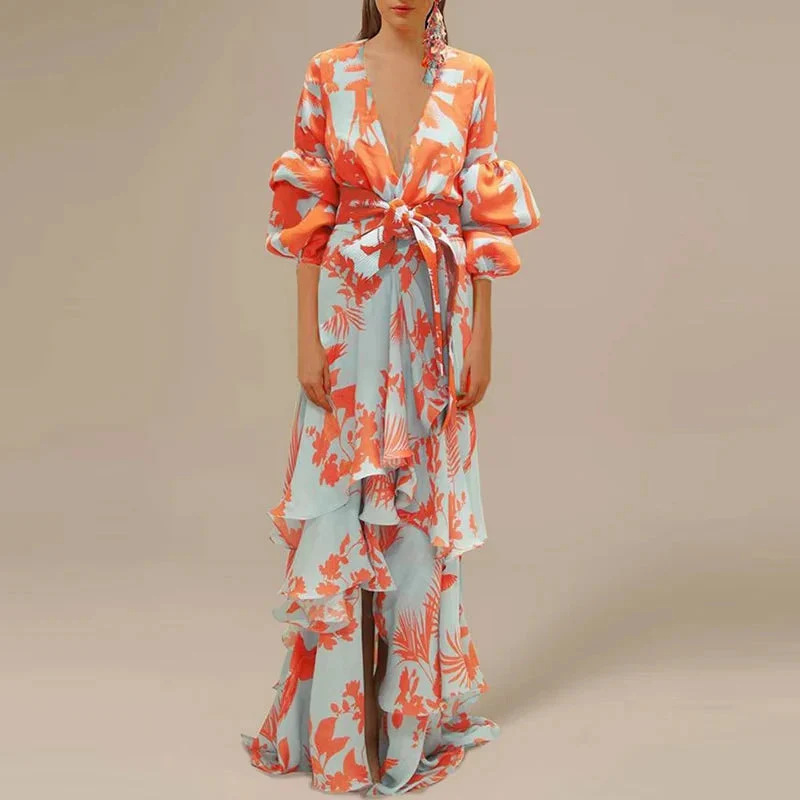 Retro Ruffle Party Dress - SCFUDI