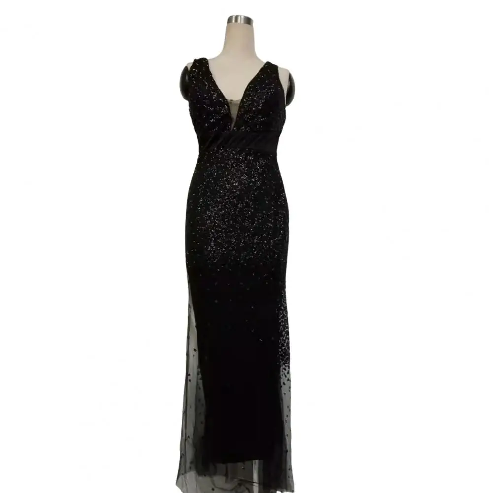 Sequin Mesh Evening Party Dress - SCFUDI