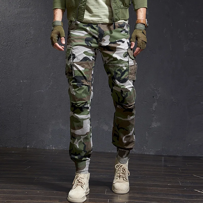 Slim Camouflage Cargo Pants - SCFUDI