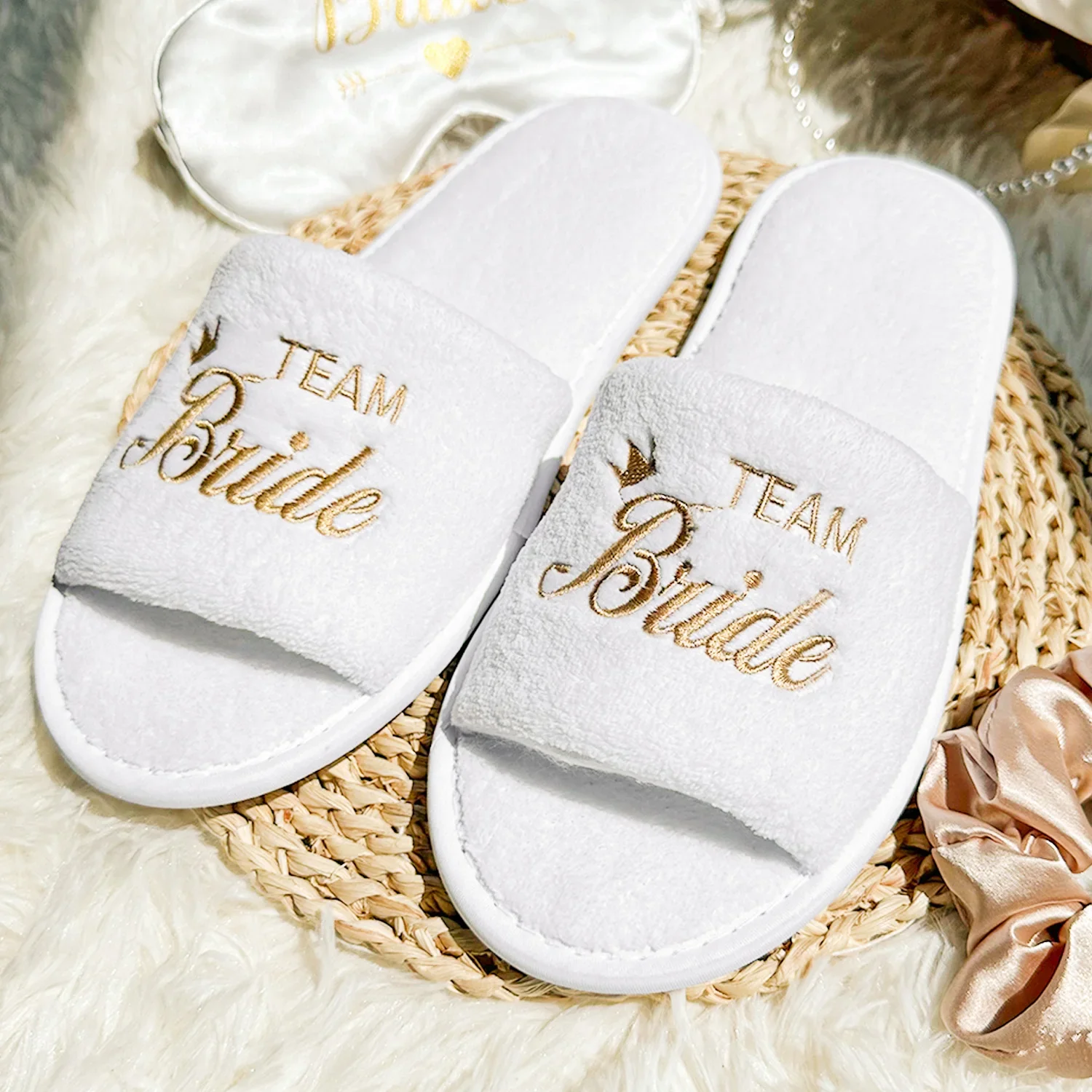 Bride Bridesmaid Wedding Slippers - SCFUDI