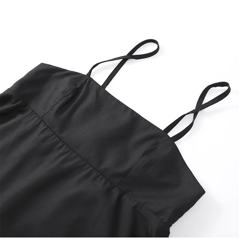 Black Backless Long Dress - SCFUDI