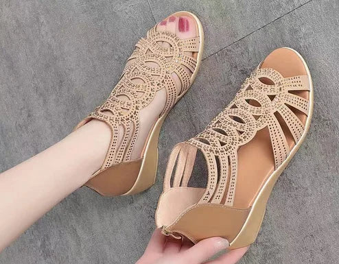 Open Toe Wedge Sandals - SCFUDI