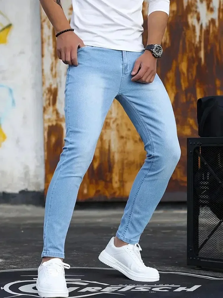 Mens Skinny Pencil Jeans - SCFUDI