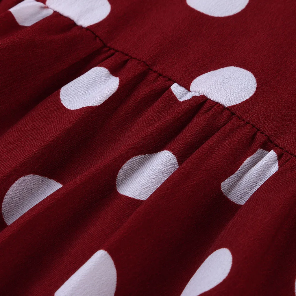 Plus Size Polka Dot Summer Dress - SCFUDI
