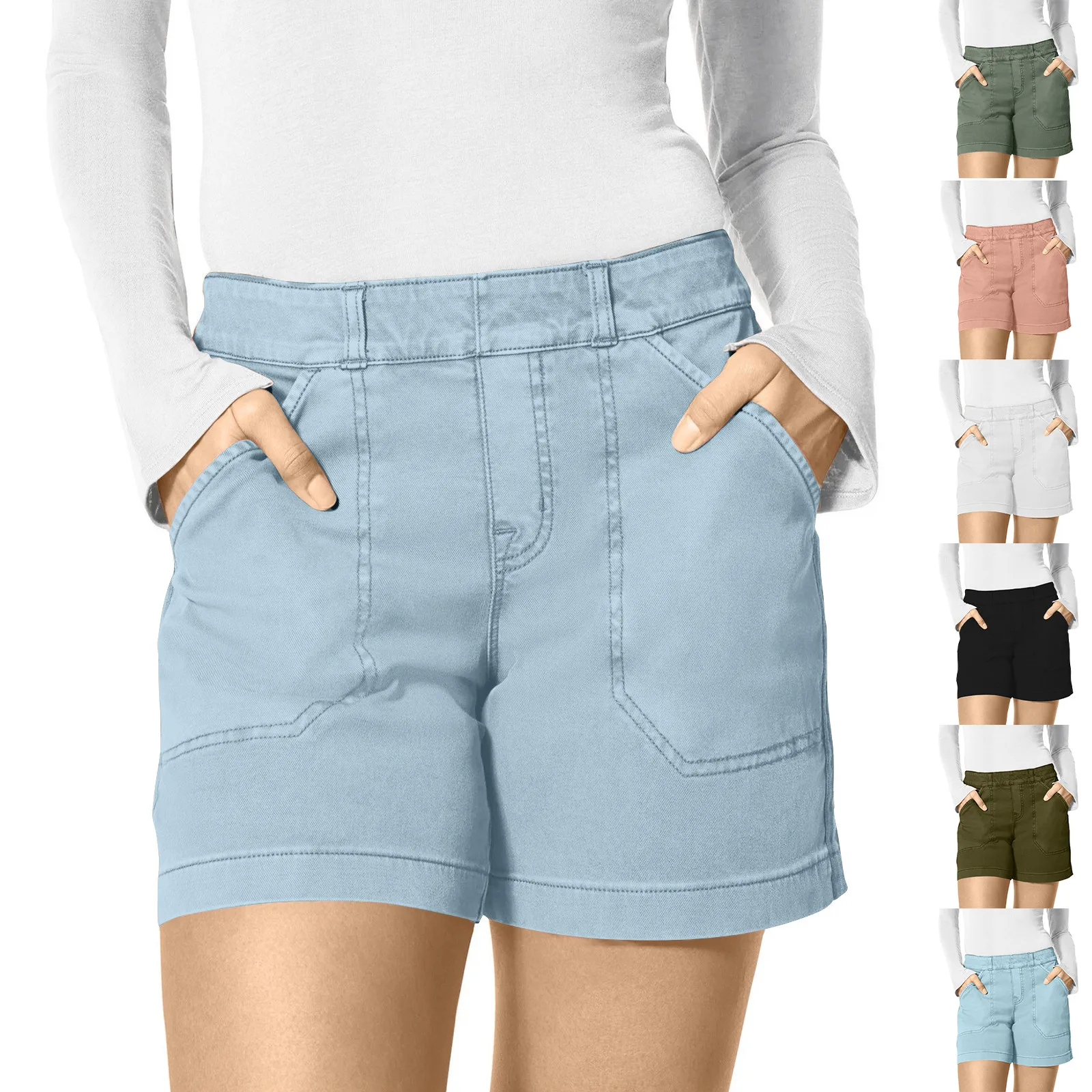 Summer Stretch Denim Shorts - SCFUDI