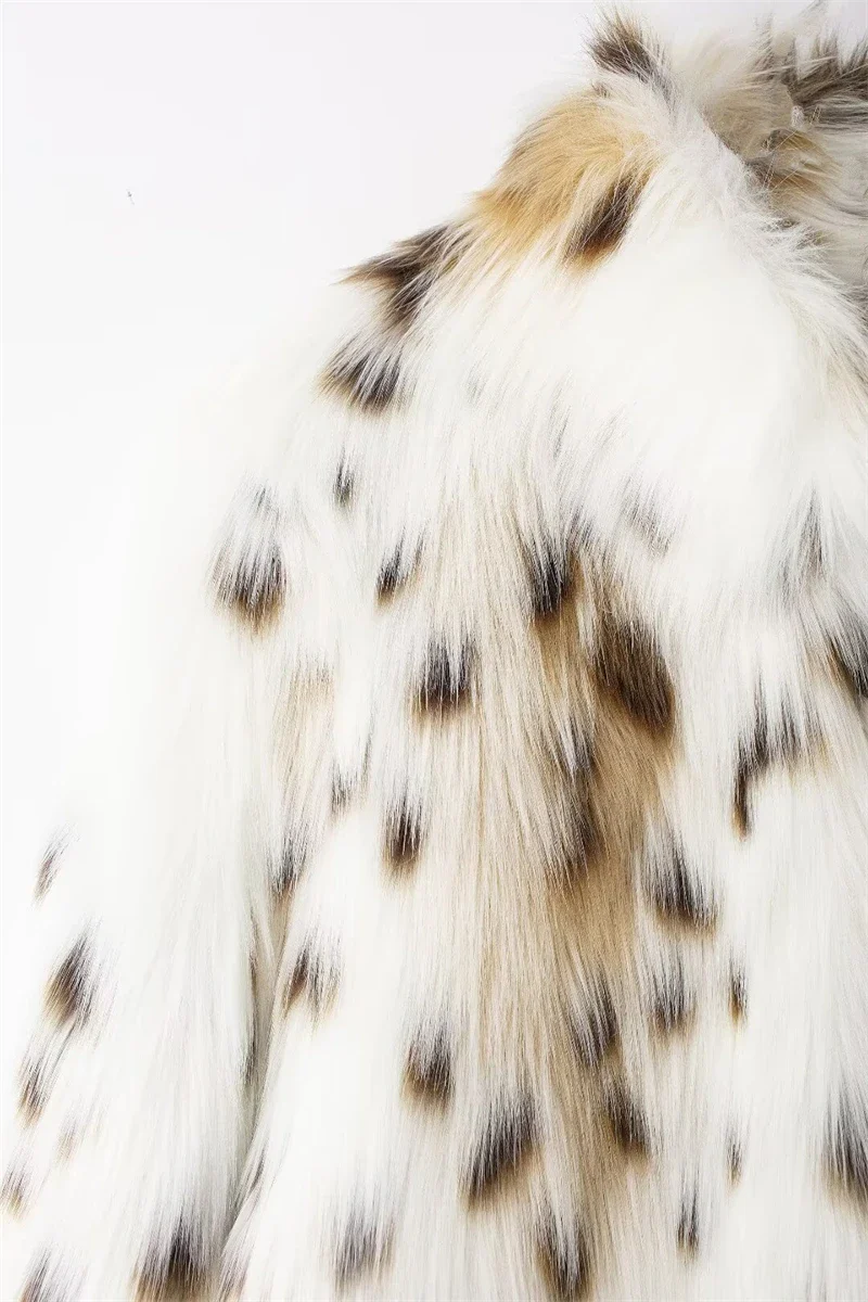 Stylish Animal-Print Fur Jacket - SCFUDI