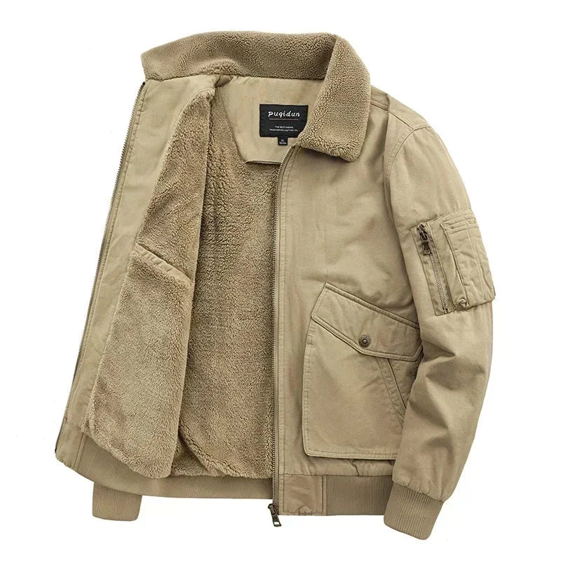 Men's Wool Collar Jacket - SCFUDI