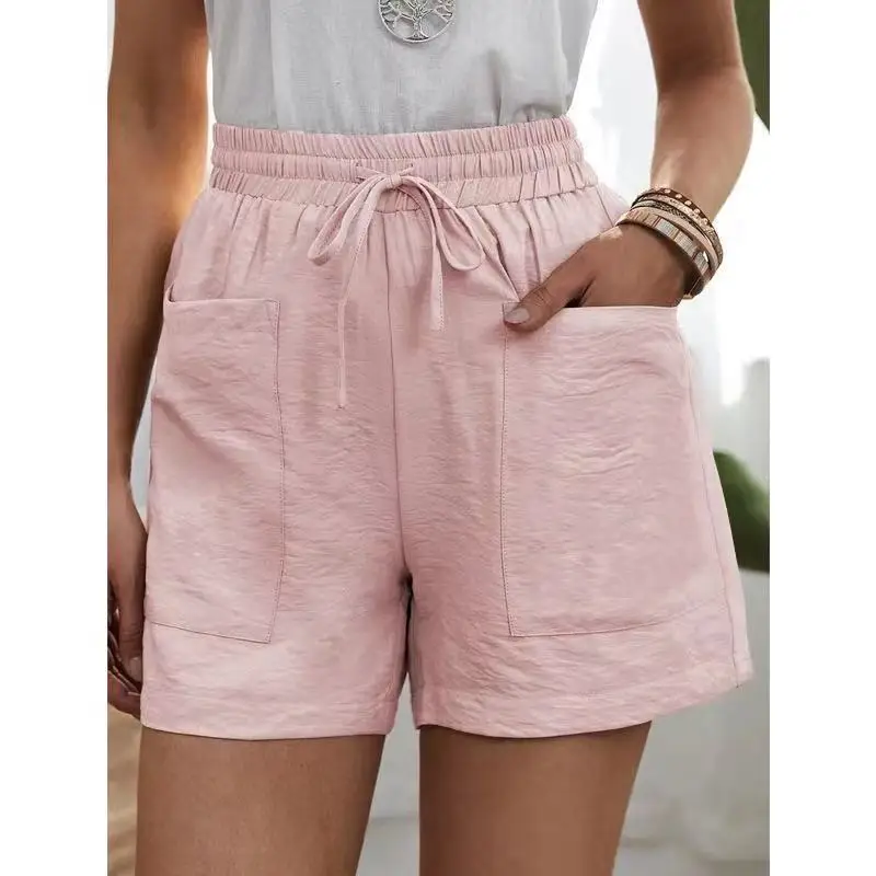 Women Linen Summer Sweatshorts - SCFUDI