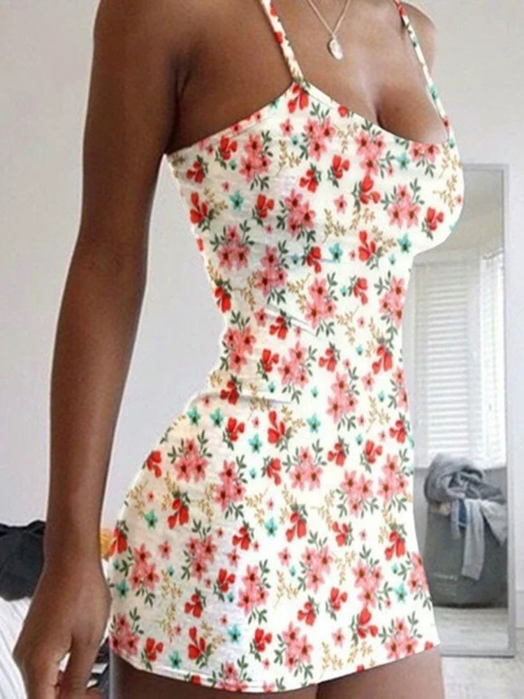 Tiny Floral Bodycon Dress - SCFUDI