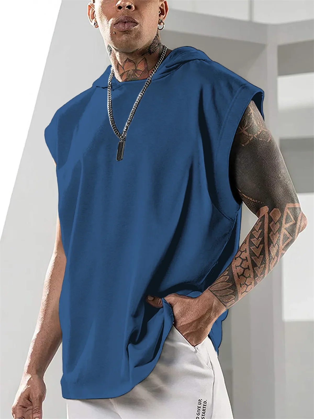 Men Lightweight Hooded Tank - SCFUDI