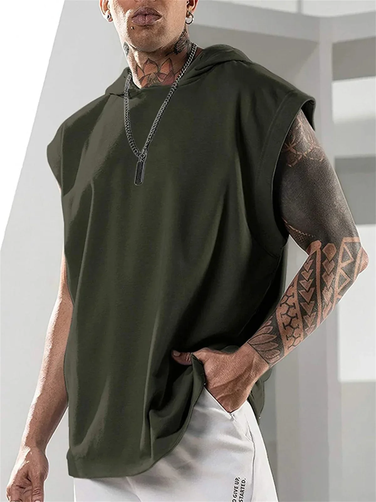 Men Lightweight Hooded Tank - SCFUDI
