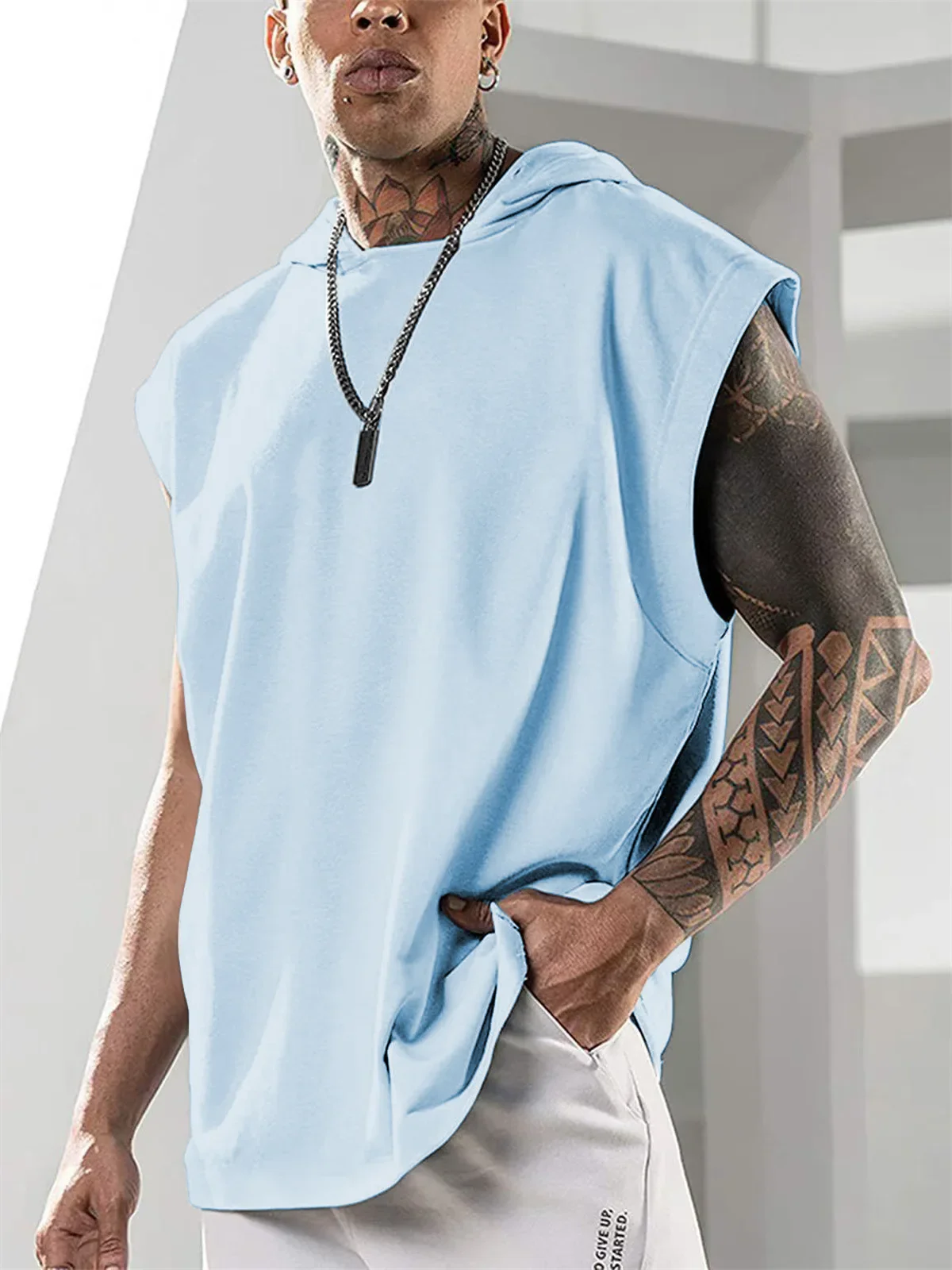 Men Lightweight Hooded Tank - SCFUDI