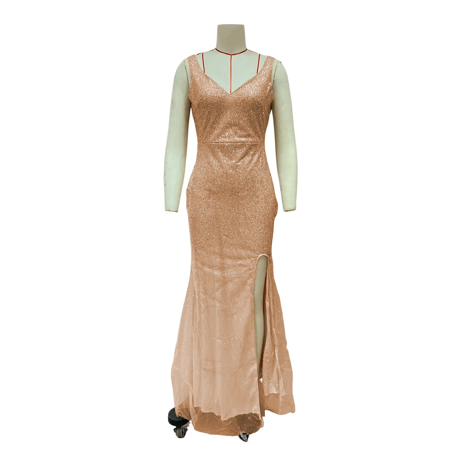 Sequin Mesh Evening Party Dress - SCFUDI