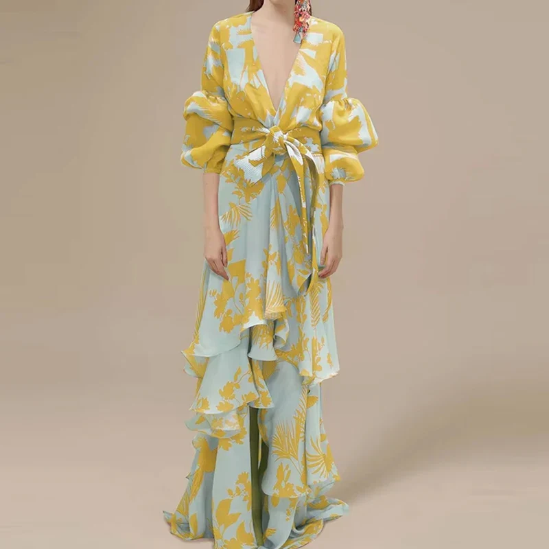 Retro Ruffle Party Dress - SCFUDI