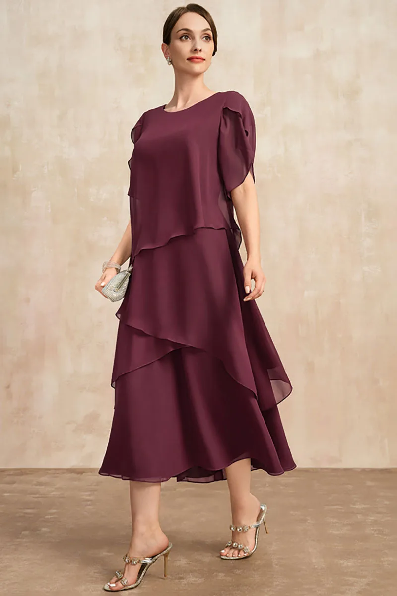Plus Size Chiffon Dress - SCFUDI