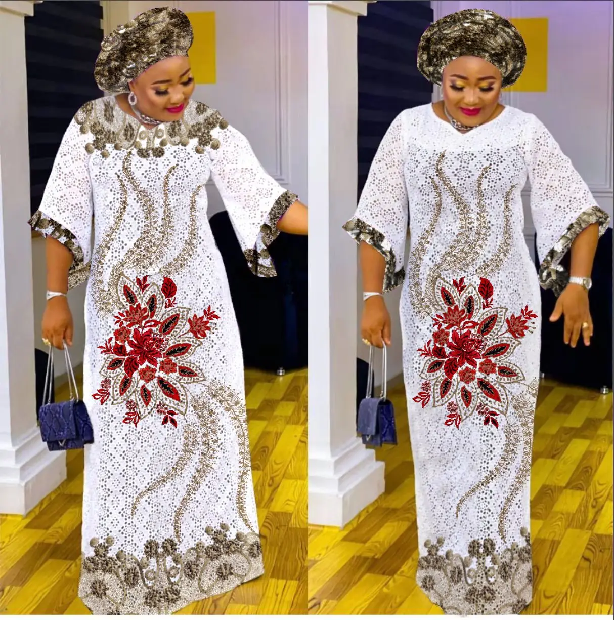 Elegant Kaftan Maxi Dress - SCFUDI