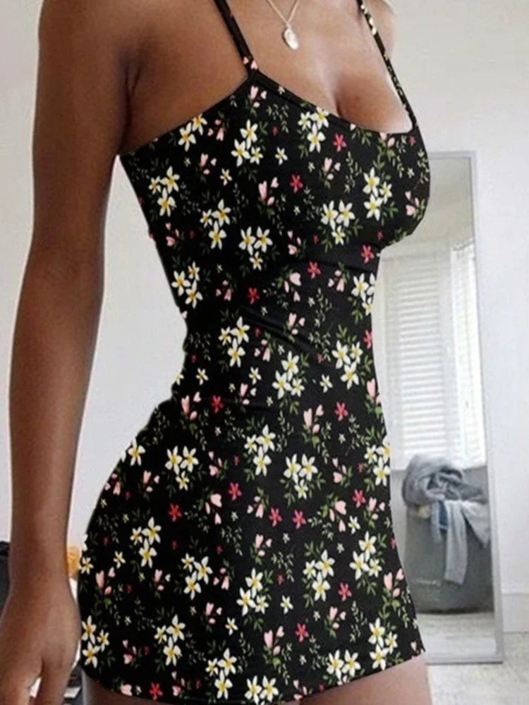 Tiny Floral Bodycon Dress - SCFUDI
