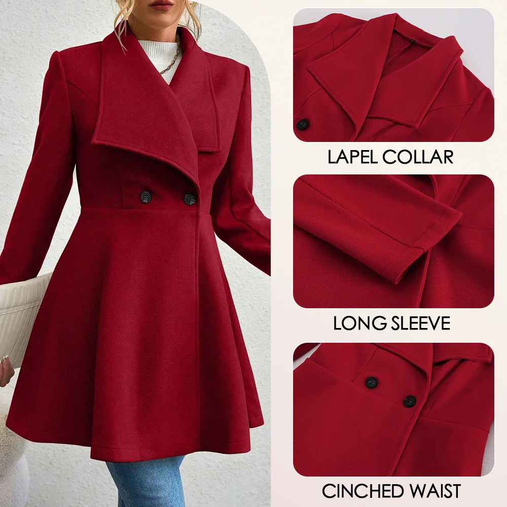 Women's Winter Lapel Button-Up Coat - SCFUDI