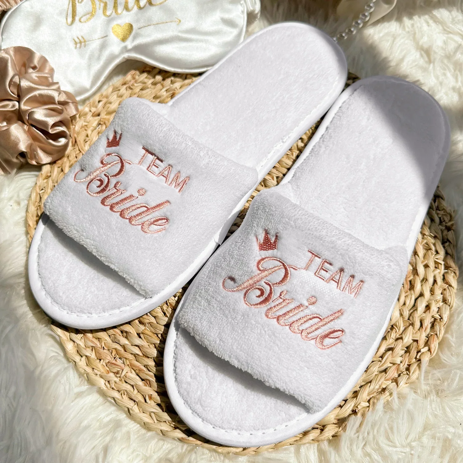 Bride Bridesmaid Wedding Slippers - SCFUDI
