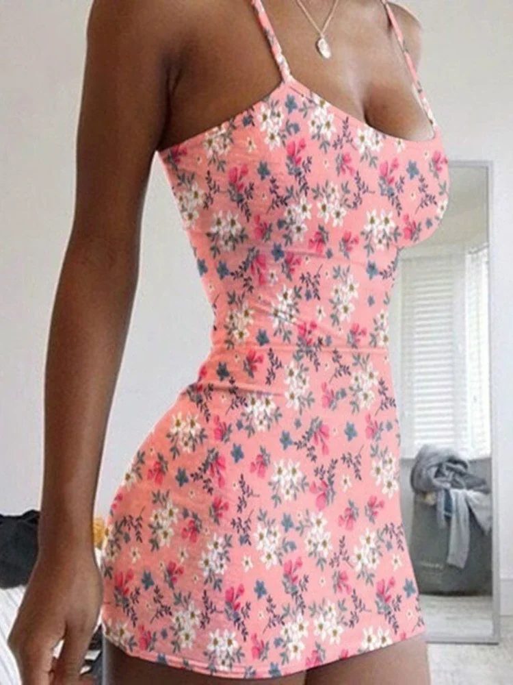Tiny Floral Bodycon Dress - SCFUDI