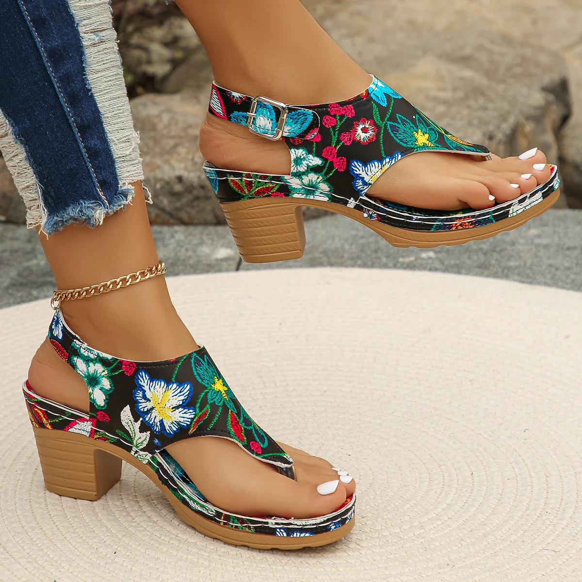Summer Women Chunky Sandals - SCFUDI