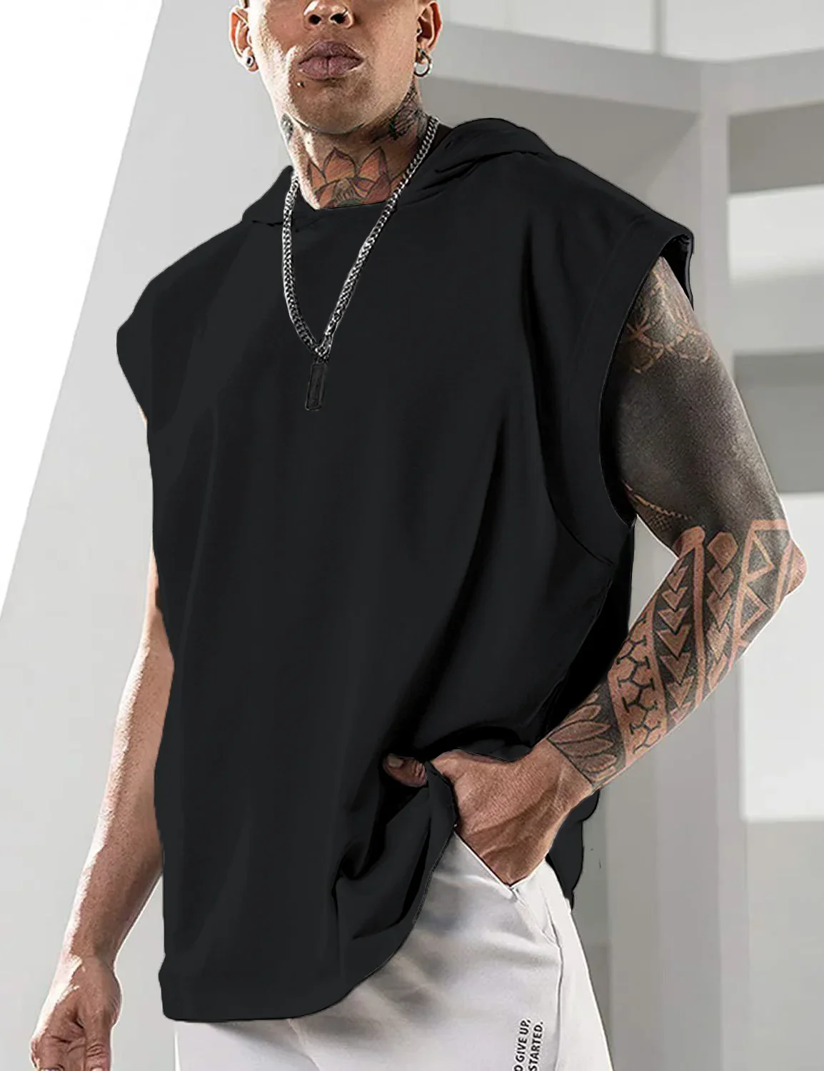 Men Lightweight Hooded Tank - SCFUDI