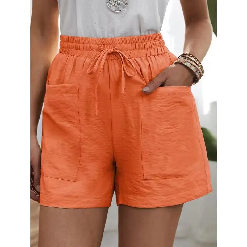 Women Linen Summer Sweatshorts - SCFUDI