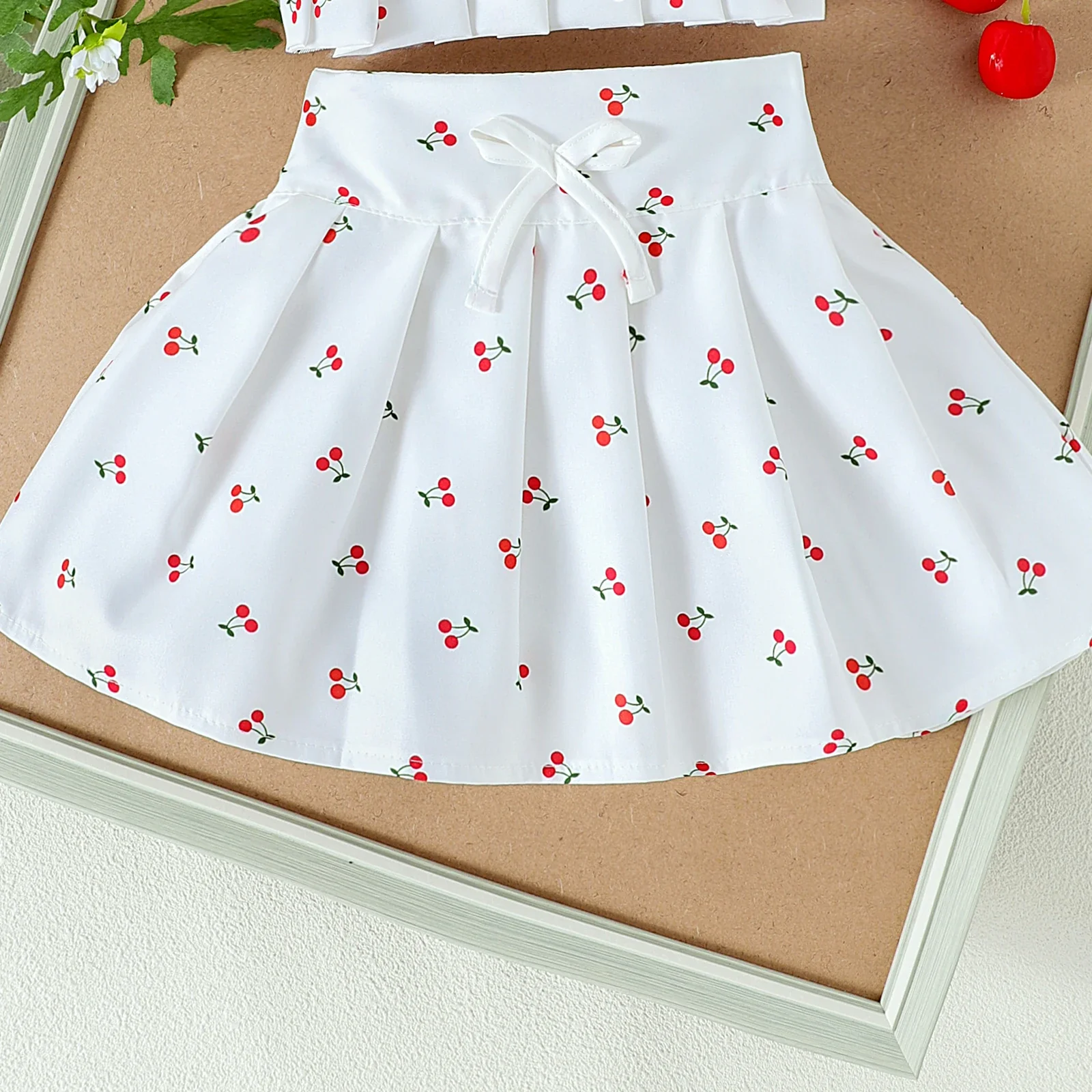 Baby Girl Cherry Heart Top & Skirt Set - SCFUDI