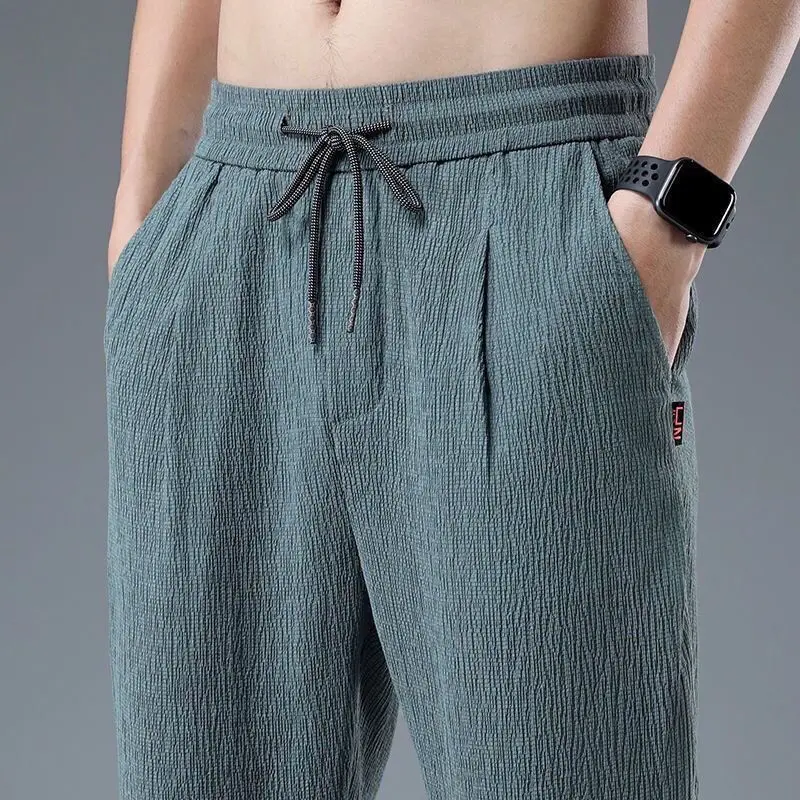 Men's Linen Jogger Pants - SCFUDI