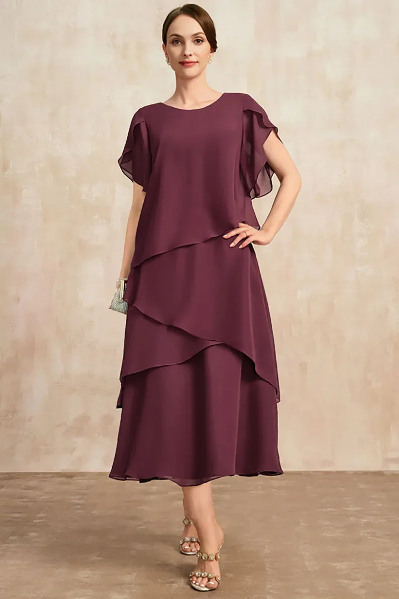 Plus Size Chiffon Dress - SCFUDI