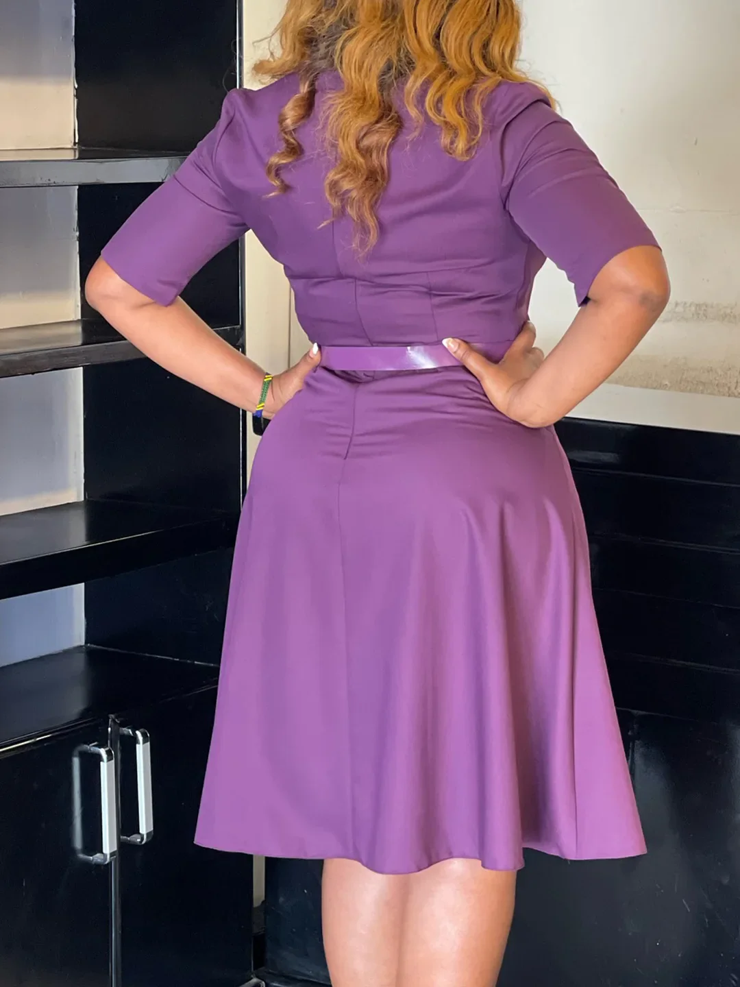 Plus-Size Autumn Midi Dress - SCFUDI