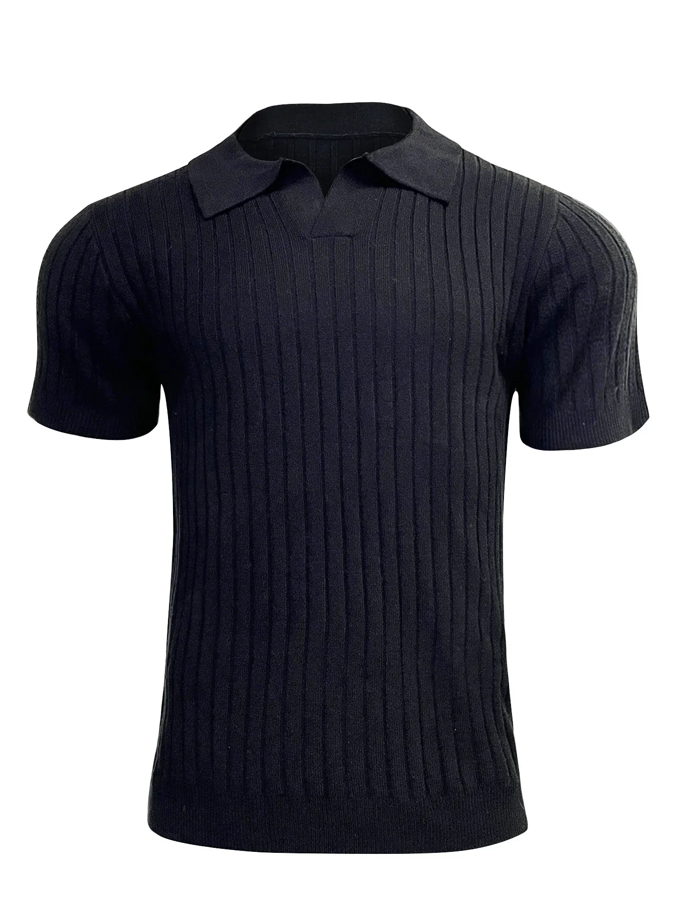 Breathable Striped Polo Shirt - SCFUDI