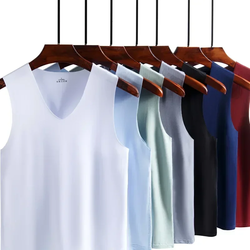 Men V-Neck Seamless Tank - SCFUDI