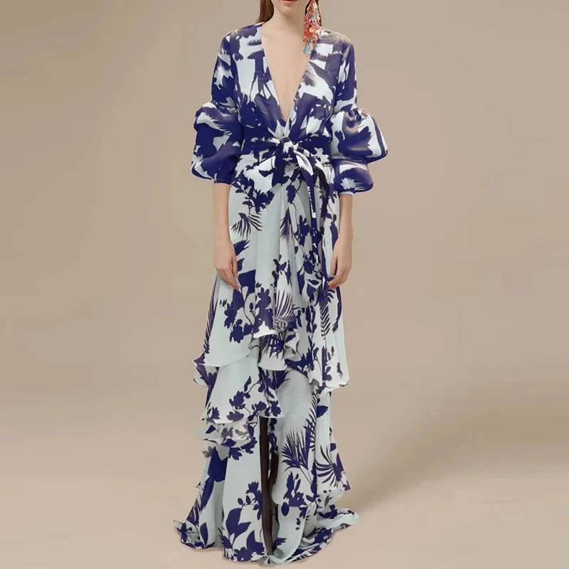 Retro Ruffle Party Dress - SCFUDI